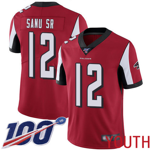 Atlanta Falcons Limited Red Youth Mohamed Sanu Home Jersey NFL Football #12 100th Season Vapor Untouchable->women nfl jersey->Women Jersey